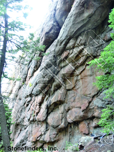 photo of Rude Wall from Devil's Head Climbing