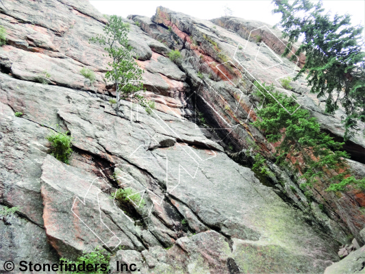 photo of Deceptive Slab, 5.7 ★ at Crimpfest from Devil's Head Climbing
