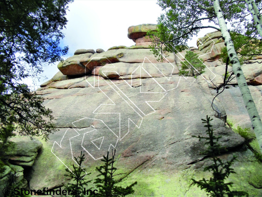 photo of May the Forest Be With You, 5.8 ★★ at Back To The Future Wall from Devil's Head Climbing