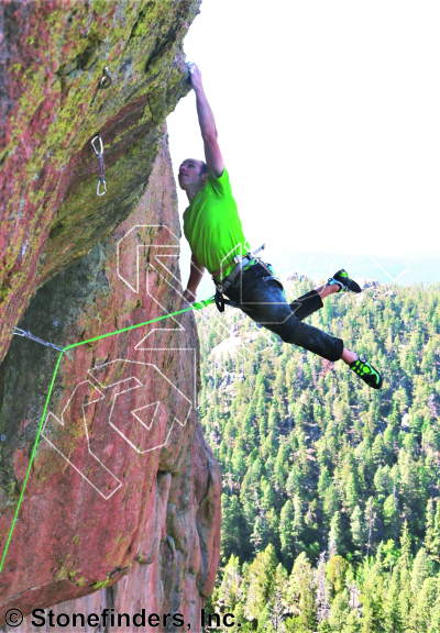photo of Walk Tall Or Not At All, 5.14c ★★★★★ at Sidewalk in the Sky from Devil's Head Climbing