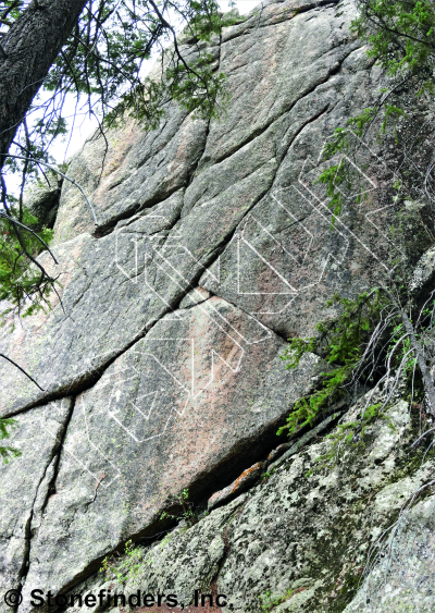 photo of Lying in Deeper Sleep, 5.12a ★ at Seinfeld Wall from Devil's Head Climbing