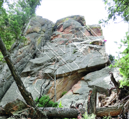 photo of The Kavorka, 5.12b ★★ at Seinfeld Wall from Devil's Head Climbing