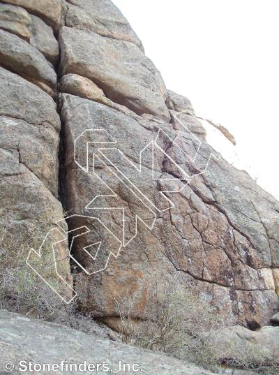 photo of Sliced And Diced, 5.10a ★ at Chopping Block from Devil's Head Climbing