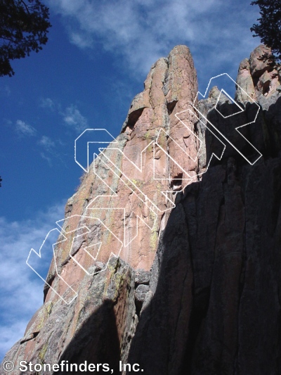 photo of Granite Rodeo, 5.12b ★★★ at Crag Ranch from Devil's Head Climbing
