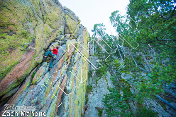 photo of Jesus Tractor, 5.12b ★★★ at Technicoulior from Devil's Head Climbing