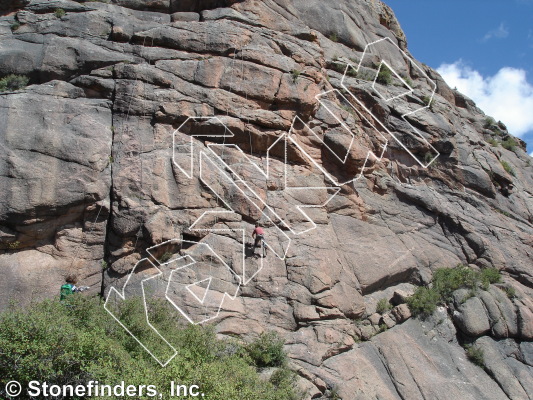 photo of Welcome to the Jungle, 5.8+ ★★ at Jungle from Devil's Head Climbing