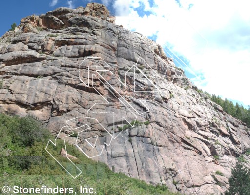 photo of Man in the Yellow Hat , 5.10b ★★★ at Jungle from Devil's Head Climbing