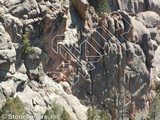 photo of Three Way Cracks, 5.12a ★★★ at LSD Wall from Devil's Head Climbing