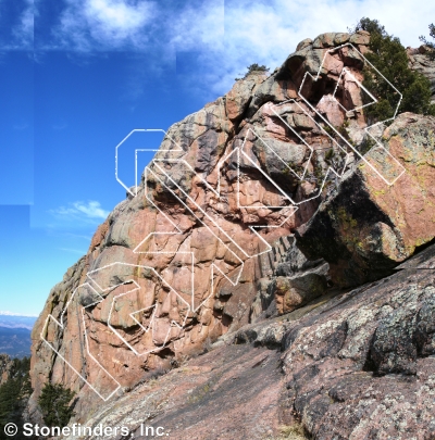 photo of Dog Leg, 5.9+ ★★ at Line of Sight Area from Devil's Head Climbing