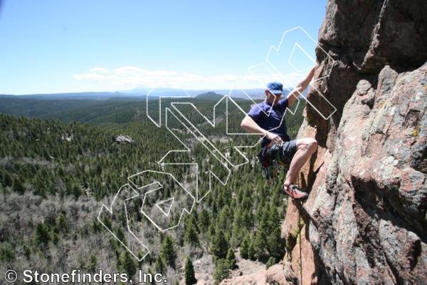 photo of Upperdeck-n-spackle , 5.10b ★★★ at Wipeyur Buttress from Devil's Head Climbing