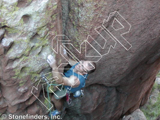 photo of Shady Character, 5.10d ★★★★ at Shady Lane from Devil's Head Climbing