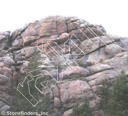 photo of Perkins Wall from Devil's Head Climbing