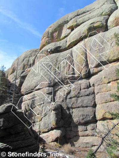 photo of Collagen Crack, 5.9 ★★ at Chuck Norris Wall from Devil's Head Climbing