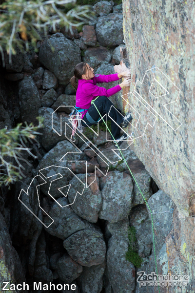 photo of Demons And Wizards, 5.12b ★★★ at Devil's Gate from Devil's Head Climbing
