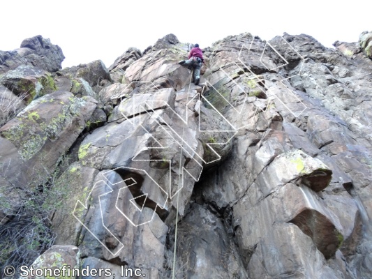 photo of NIMBY , 5.10b ★★ at Winter Warmer Area from North Table Mountain Climbing