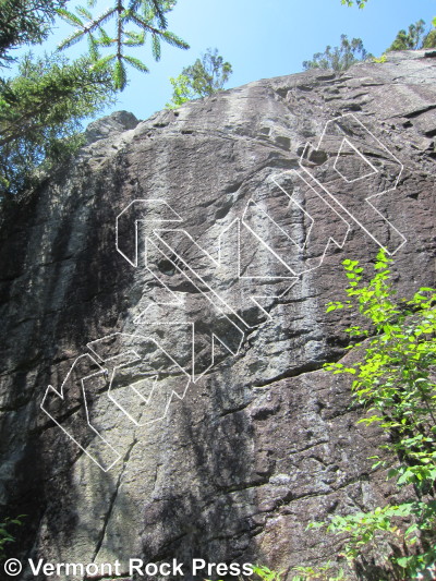 photo of Kingdom Wall from Vermont Rock