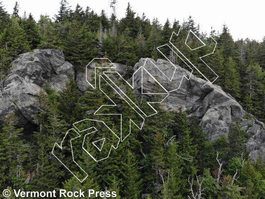 photo of Elmore Fudd, 5.10b ★★ at Elmore Mountain from Vermont Rock
