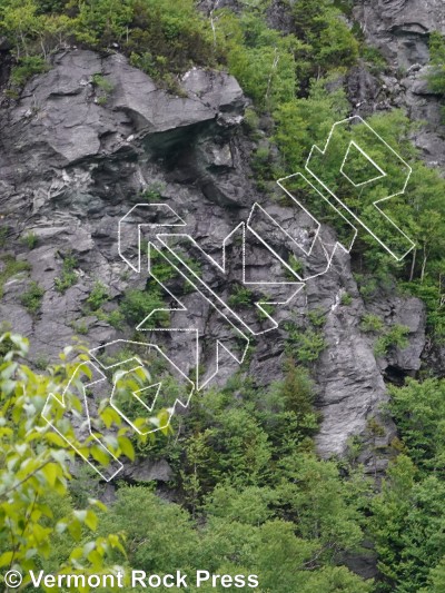 photo of Gatekeeper Buttress from Vermont Rock