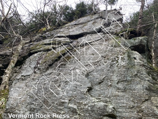 photo of Lower Dean Wall from Vermont Rock