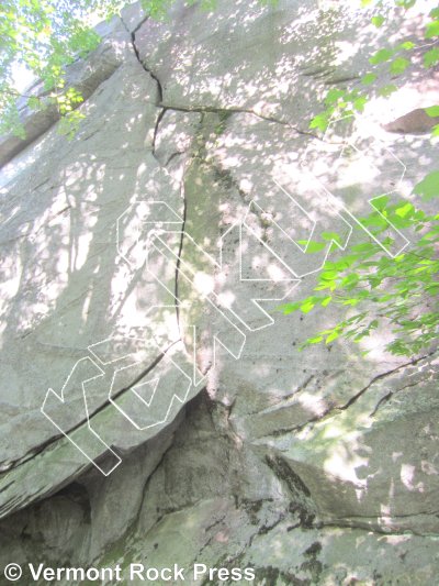 photo of Once Upon a Crack, 5.10b ★★★ at Once Upon a Crack from Vermont Rock
