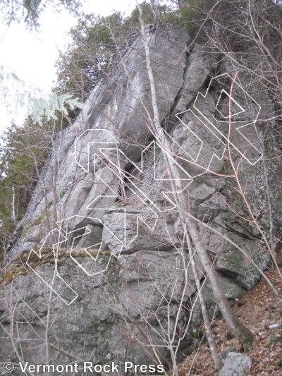 photo of Randy's Route, 5.7 ★ at Pisgah Crag from Vermont Rock