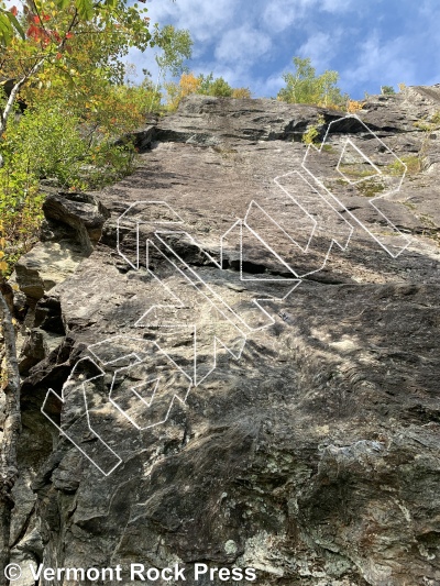 photo of Captain's Crack from Vermont Rock