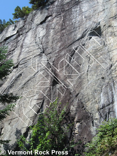 photo of Kingdom Wall from Vermont Rock