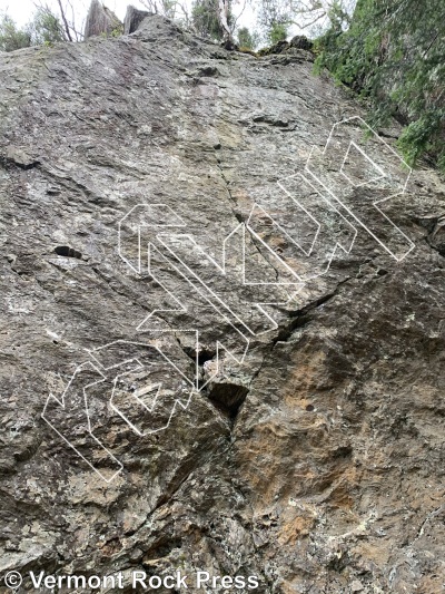 photo of Upper Dean Wall from Vermont Rock