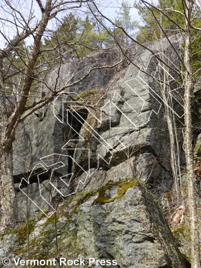 photo of October Wall from Vermont Rock