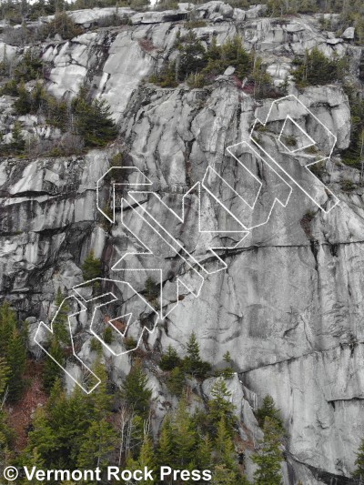photo of Upper Wall Left from Vermont Rock