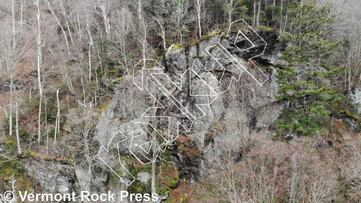 photo of Upper Road Wall from Vermont Rock