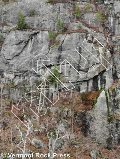 photo of Wild West Wall from Vermont Rock