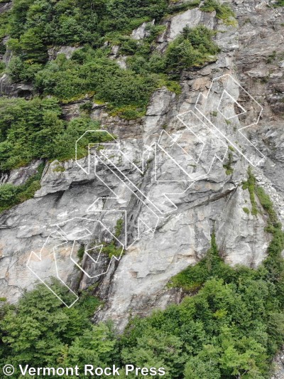 photo of Beanstalker Buttress from Vermont Rock