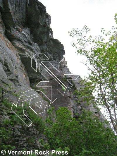 photo of Beanstalker Buttress from Vermont Rock