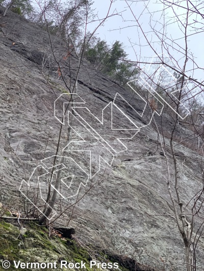 photo of Guides' Wall from Vermont Rock