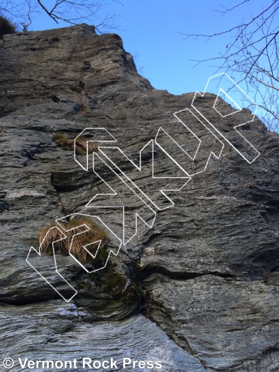 photo of Bat Cave Buttress from Vermont Rock