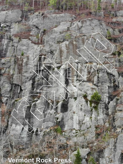 photo of Captain's Crack from Vermont Rock