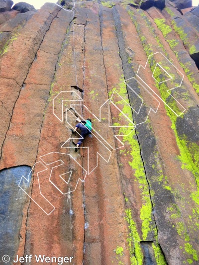 photo of Aerie Interlude, 5.12+  at Main Wall from Trout Creek Climbing