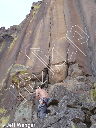 photo of The Gambler, 5.11+  at Cool Wall from Trout Creek Climbing
