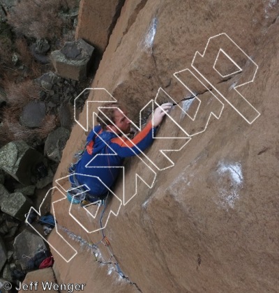 photo of The May Fly, 5.12+  at Main Wall from Trout Creek Climbing