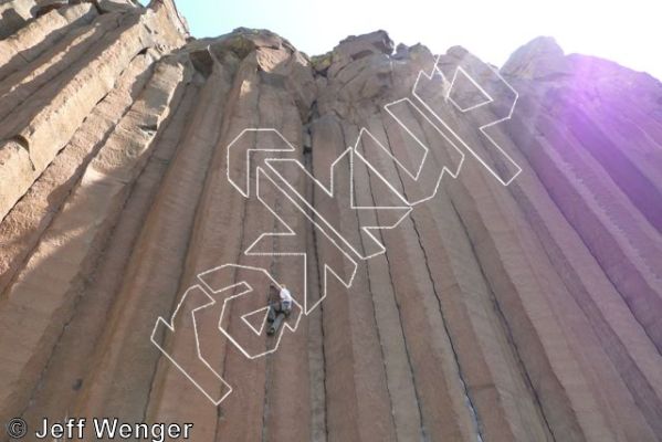 photo of Mr. Squiggles, 5.10+  at Main Wall from Trout Creek Climbing