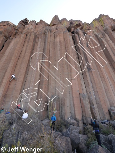 photo of Landing a Monster, 5.10  at Main Wall from Trout Creek Climbing