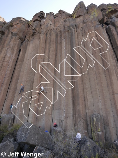 photo of The Space Between, 5.10+  at Main Wall from Trout Creek Climbing