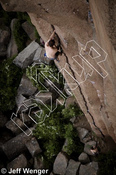 photo of Gold Rush, 5.10-  at Main Wall from Trout Creek Climbing