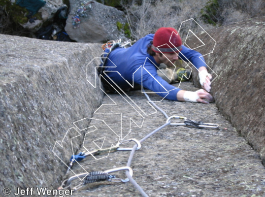 photo of The Wiggle Room, 5.10-  at Northern End from Trout Creek Climbing