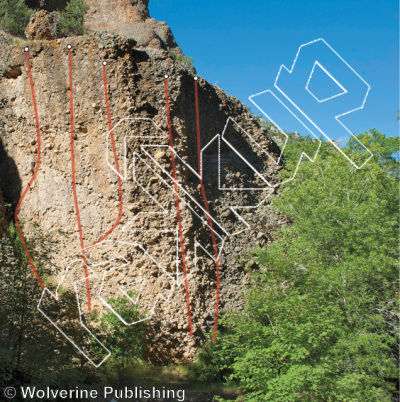 photo of Rocket Man, 5.11b ★★ at Anti-Gravity Rock from Maple Canyon Rock Climbs