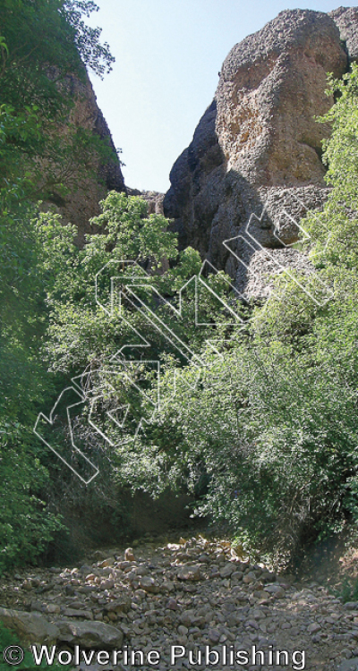 photo of Downloader, 5.11b ★★ at Ammo Dump Wall from Maple Canyon Rock Climbs