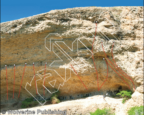 photo of 3-2-1, 5.13a ★★★ at The Compound from Maple Canyon Rock Climbs