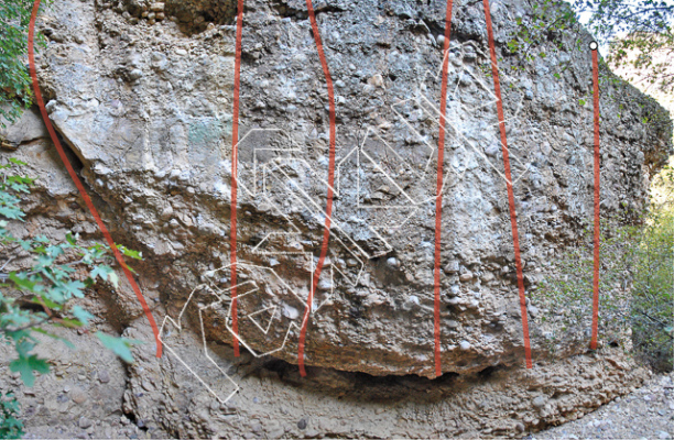 photo of Dancing With Rednecks, 5.12b ★ at The EFS Wall from Maple Canyon Rock Climbs