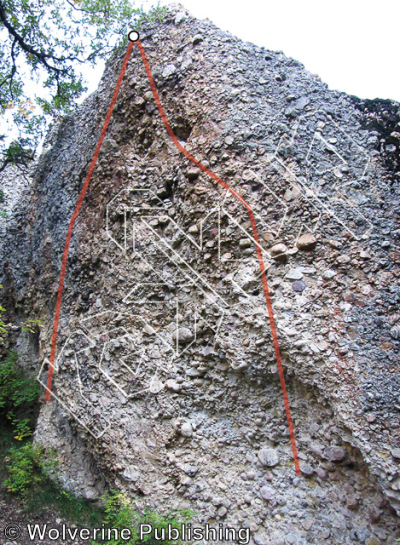 photo of Kegger, 5.10b ★ at The Tin Cup from Maple Canyon Rock Climbs